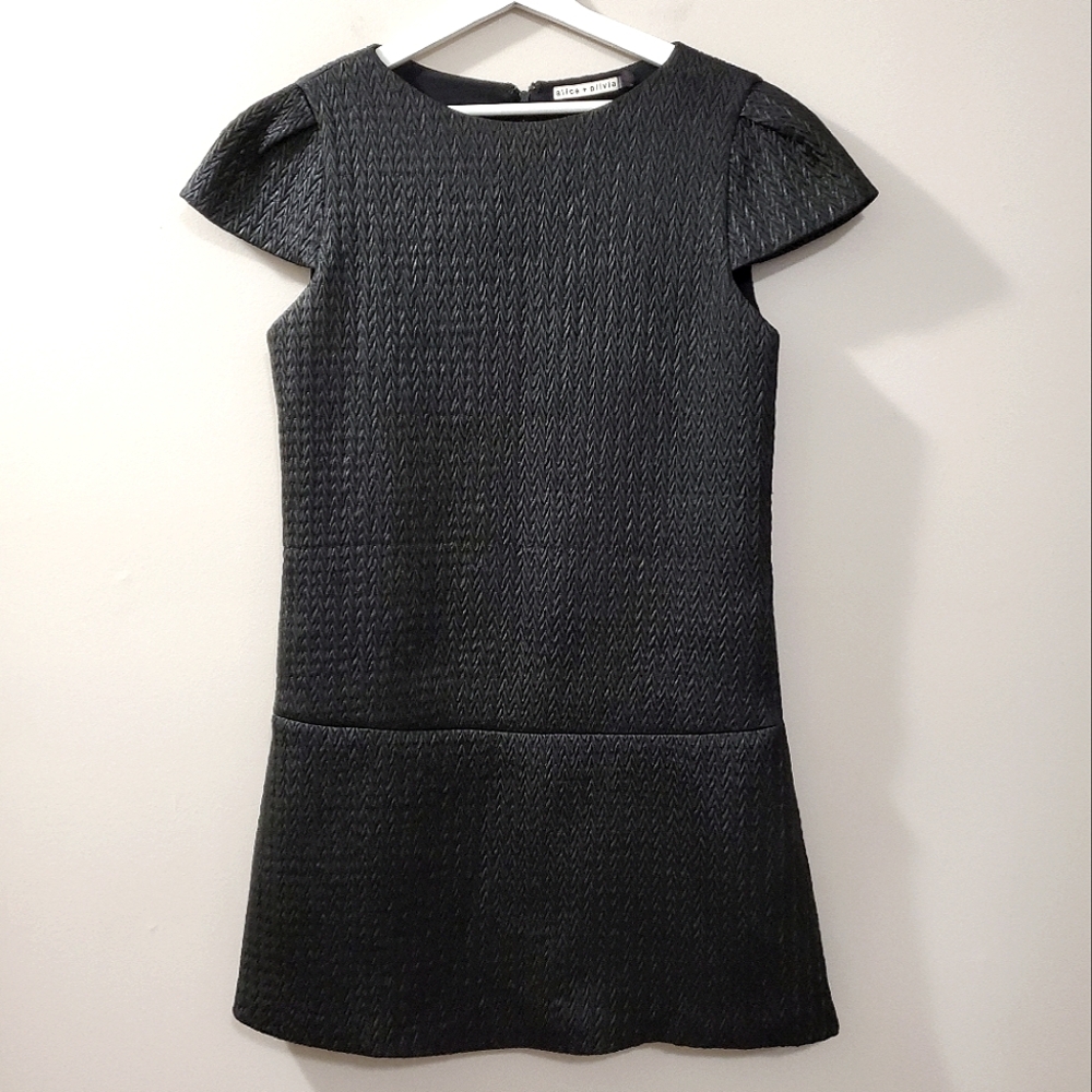 Alice + Olivia - Black Cap Sleeve Dress - Size 10